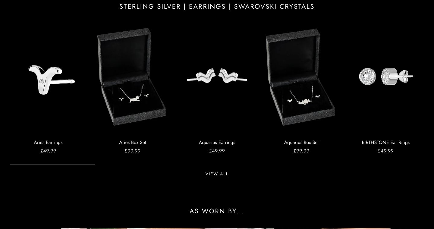 Love Yours Collection storefront showing the jewellery range and product listings