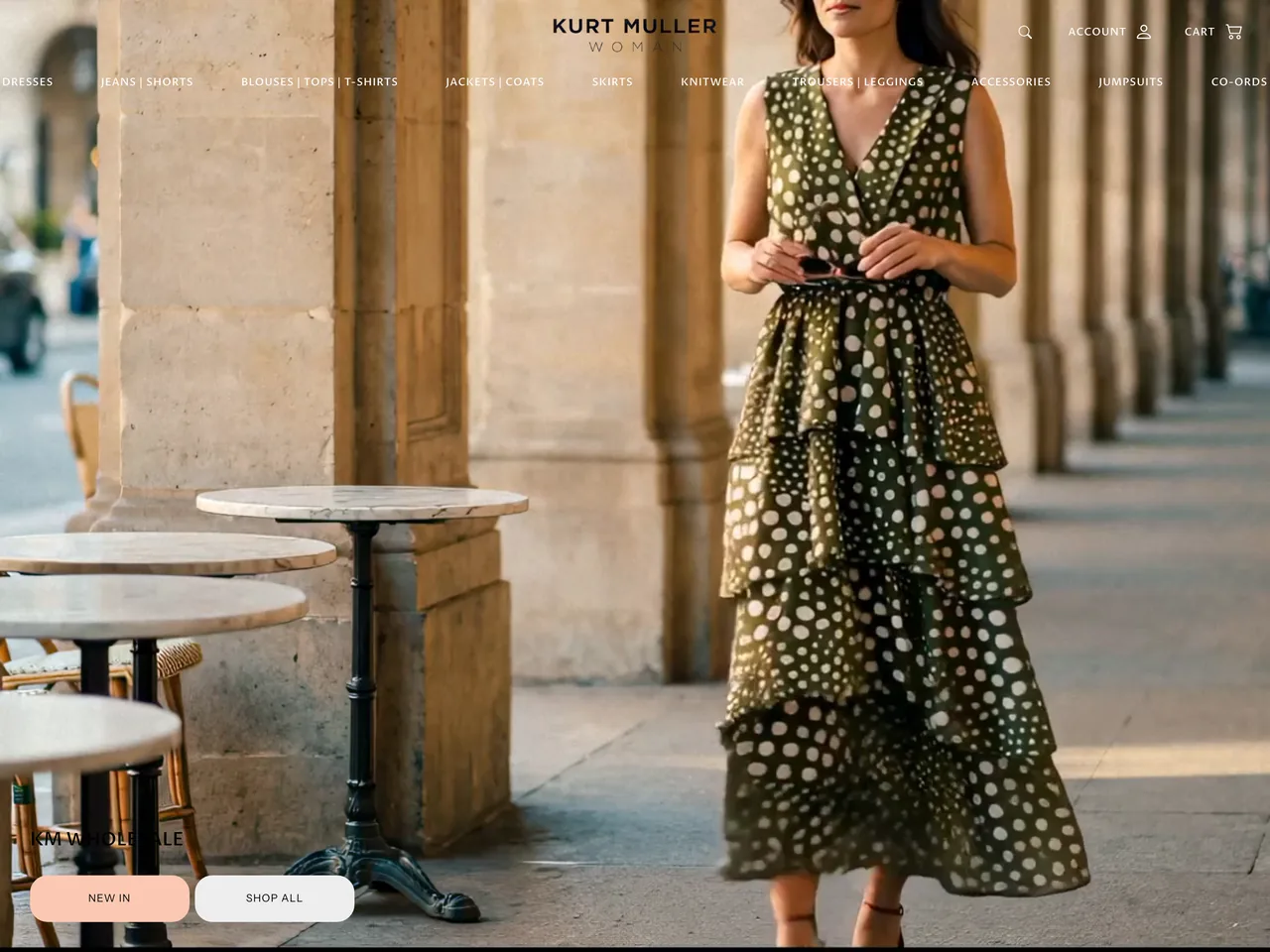 Kurt Muller B2B trade site homepage