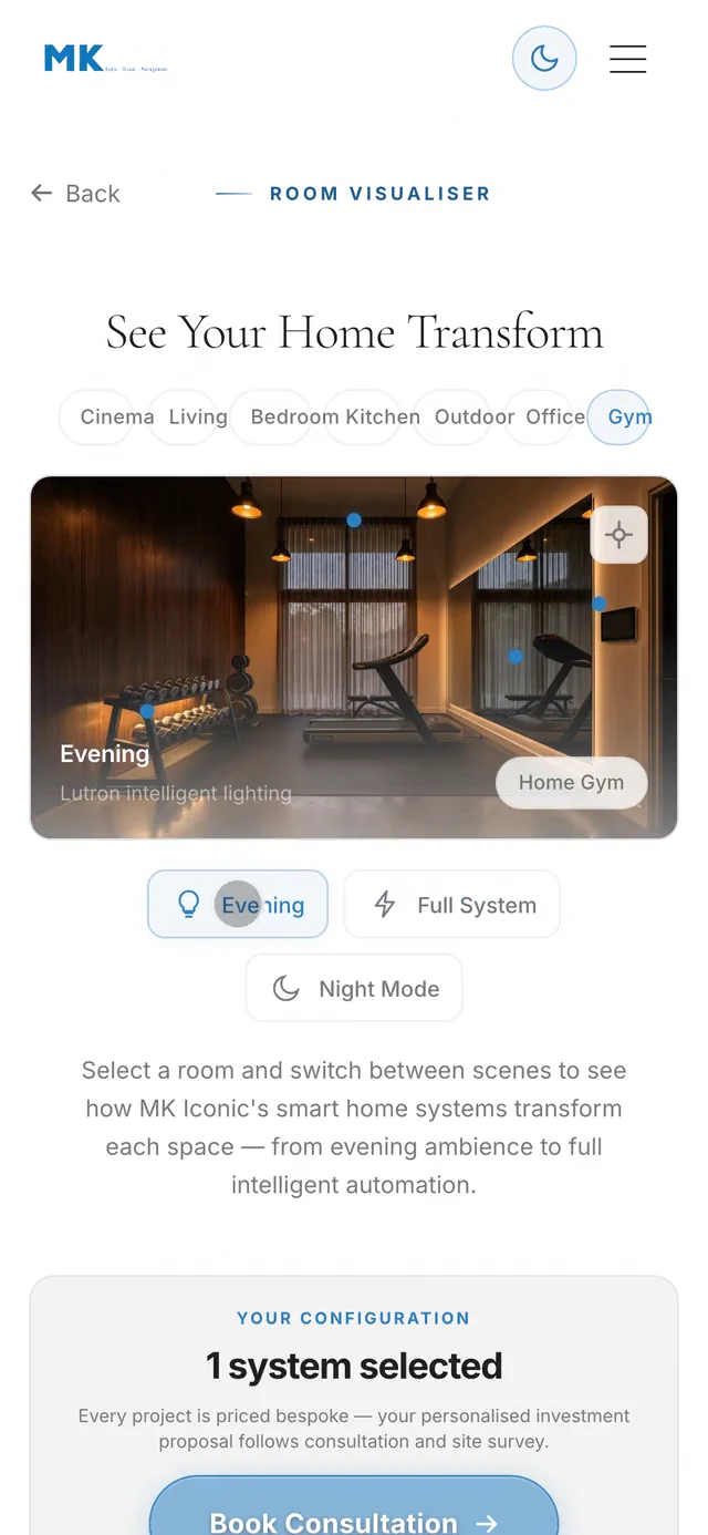 MKIC Design Studio on a mobile screen
