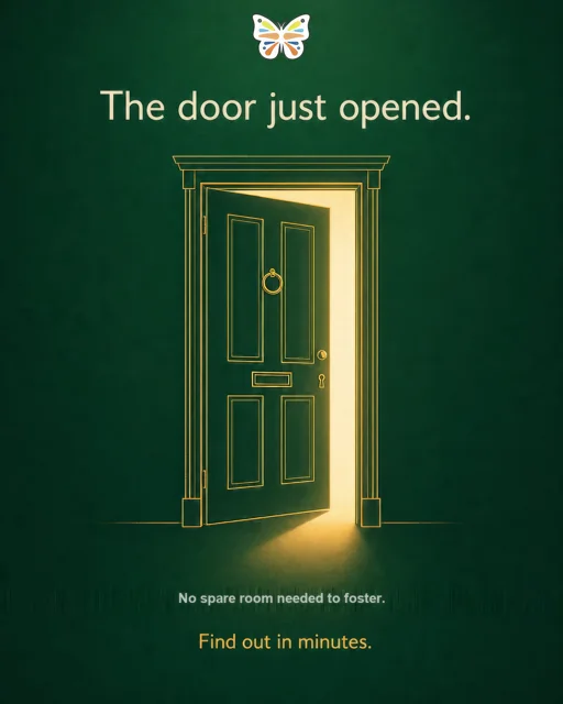 Just Foster campaign artwork: The door just opened.
